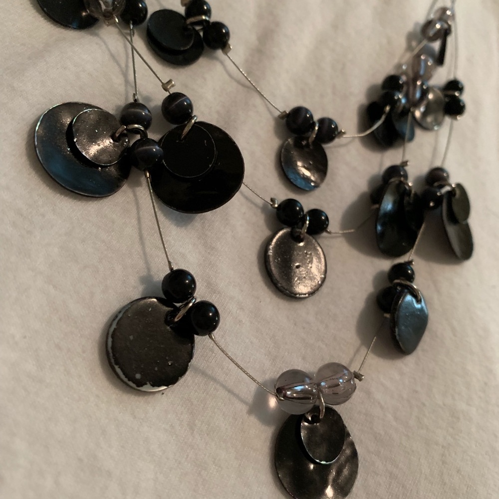 Fun casual black and silver necklace